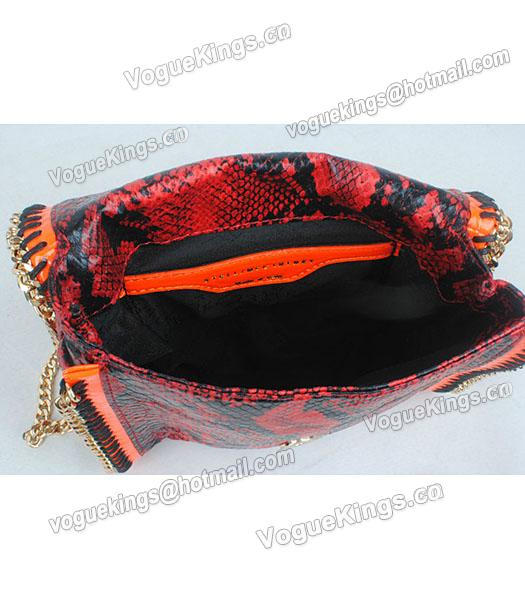 Stella McCartney S-819 PVC Red Snake Mini Shoulder Bag Gold Chain-5
