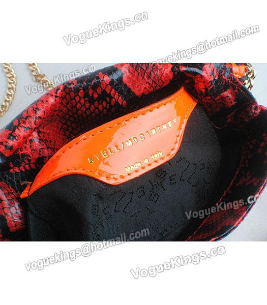 Stella McCartney S-819 PVC Red Snake Mini Shoulder Bag Gold Chain-7