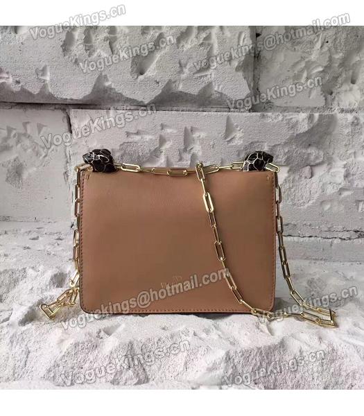 Valentino Apricot Original Leather Chains Messenger Bag-5