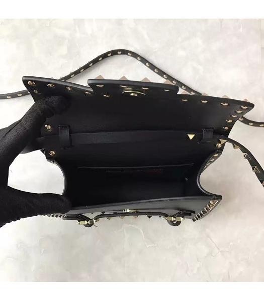 Valentino Black Leather Rivets Decorative Small Shoulder Bag-3