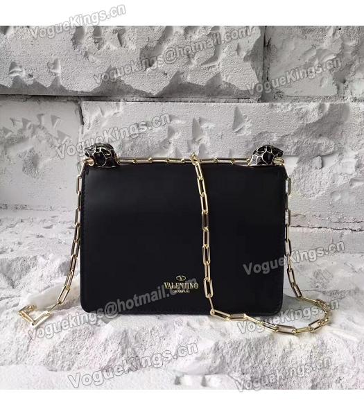 Valentino Black Original Leather Chains Messenger Bag-1