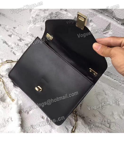 Valentino Black Original Leather Chains Messenger Bag-3