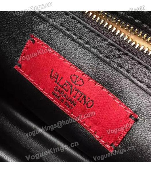Valentino Black Original Leather Chains Messenger Bag-6