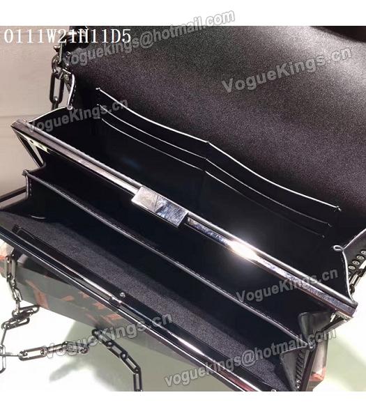 Valentino Black Original Leather Rivets Decorative Chains Bag-4