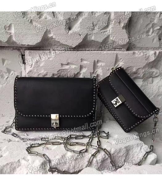 Valentino Black Original Leather Rivets Small Bag-3