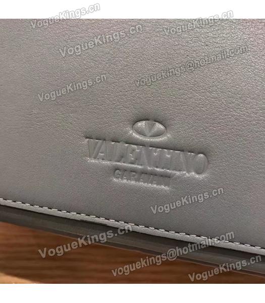Valentino Demilune Blue Original Leather Rivets Small Tote Bag-2