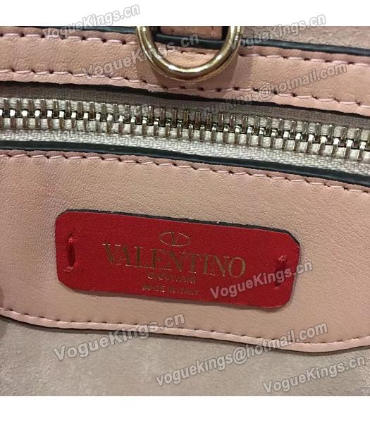 Valentino Demilune Small Double Handle Bag Pink Original Leather-4
