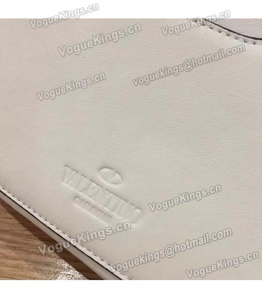 Valentino Demilune White Original Leather Small Tote Bag-4