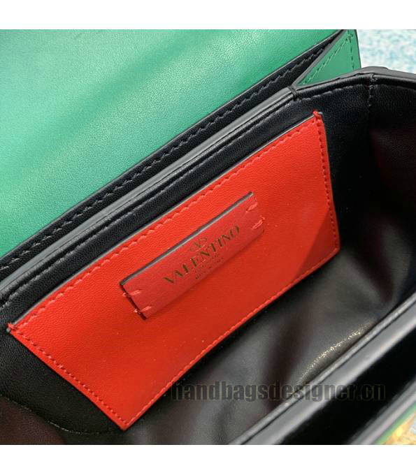 Valentino Garavani Maxi Green Original Plain Veins Leather Golden Metal 18cm Shoulder Bag-4