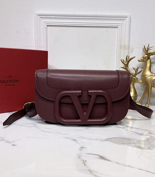 Valentino Garavani Maxi Wine Red Original Calfskin 26cm Shoulder Bag