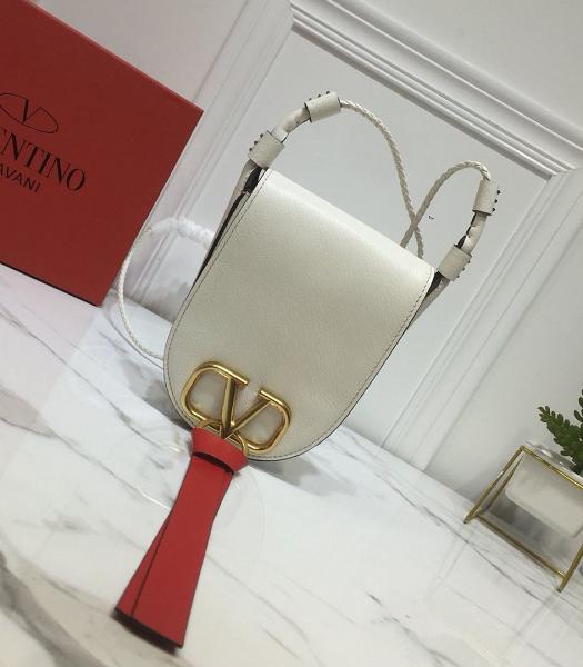 Valentino Garavani Vring White Original Lambskin Leather 13cm Crossbody Bag
