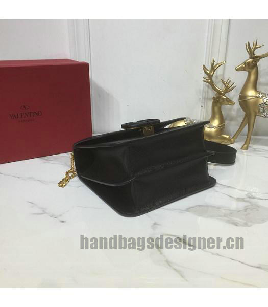 Valentino Garavani VSLING Black Original Palmprint Leather 22cm Box Bag-6