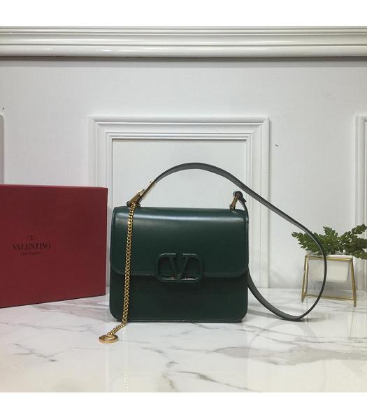 Valentino Garavani VSLING Green Original Leather 22cm Box Bag