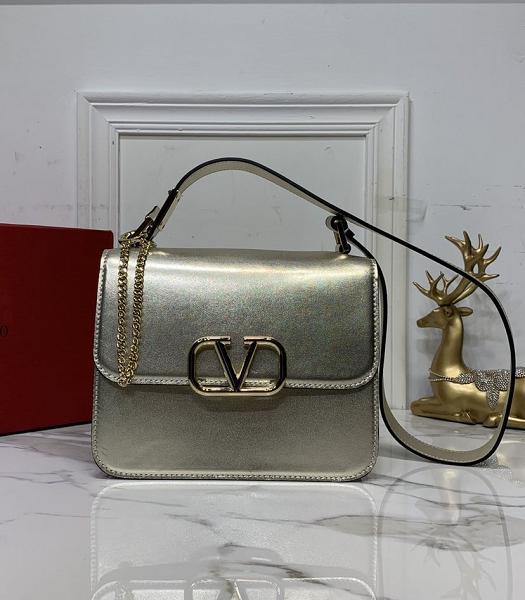 Valentino Garavani Vsling Light Golden Original Real Leather 22cm Box Bag