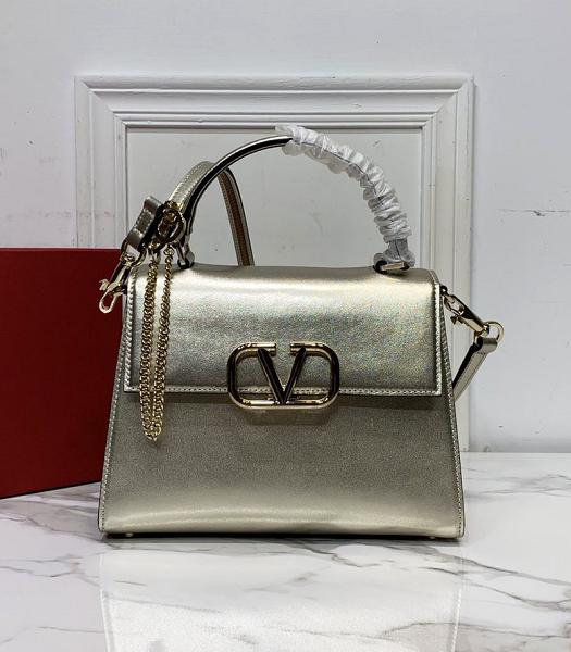 Valentino Garavani Vsling Light Golden Original Real Leather Tote Bag
