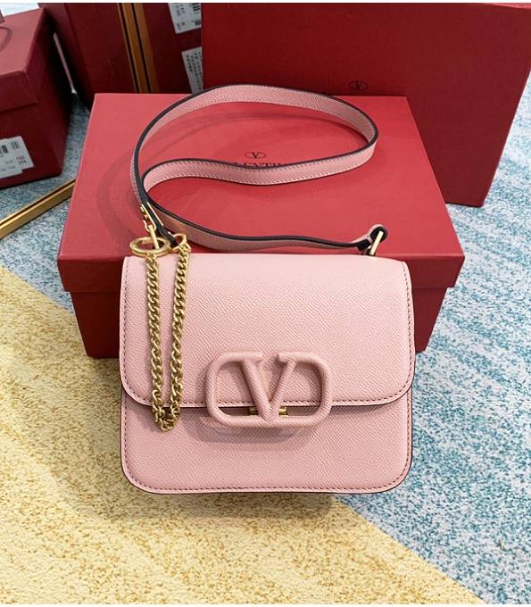 Valentino Garavani Vsling Pink Original Palm Veins Calfskin 18cm Box Bag