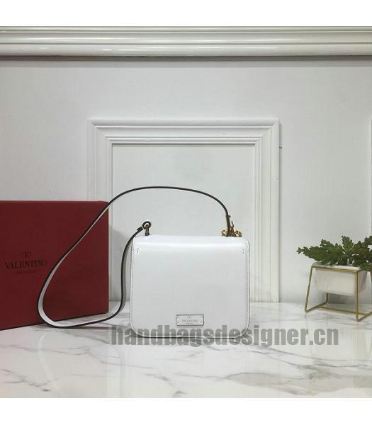 Valentino Garavani VSLING White Original Palmprint Leather 18cm Box Bag-1