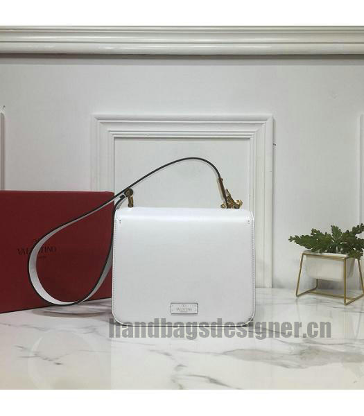Valentino Garavani VSLING White Original Palmprint Leather 22cm Box Bag-1
