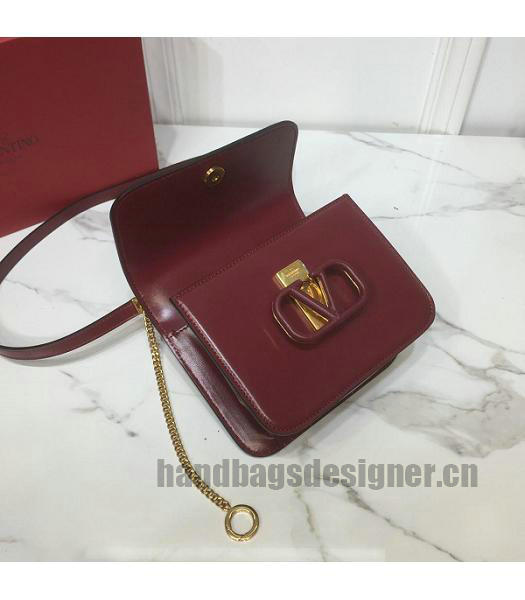 Valentino Garavani VSLING Wine Red Original Leather 18cm Box Bag-2