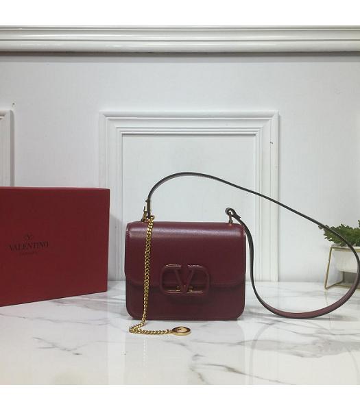 Valentino Garavani VSLING Wine Red Original Leather 18cm Box Bag
