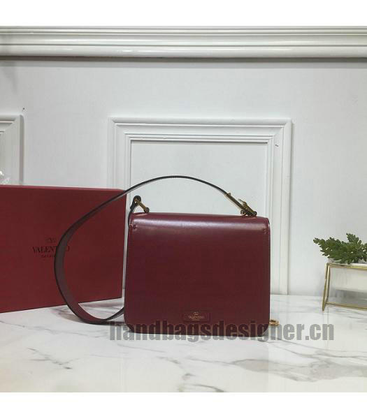 Valentino Garavani VSLING Wine Red Original Leather 22cm Box Bag-1