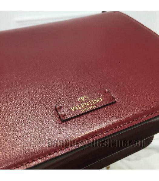 Valentino Garavani VSLING Wine Red Original Leather 22cm Box Bag-5
