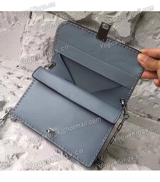Valentino Light Blue Original Leather Rivets Small Bag-2