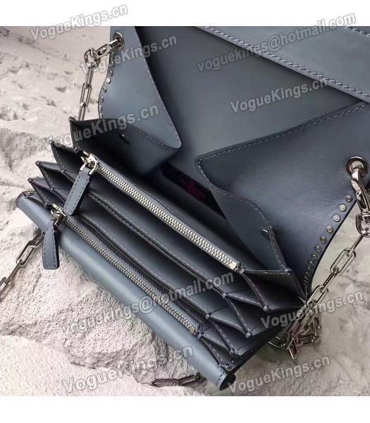 Valentino Light Blue Original Leather Rivets Small Bag-3