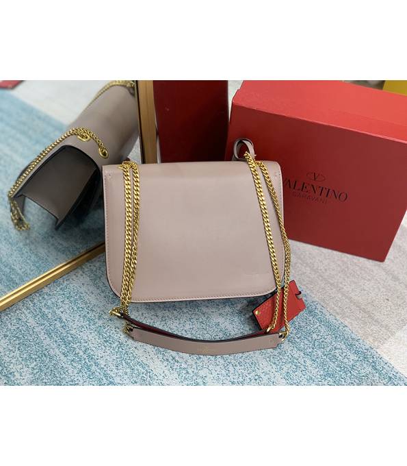 Valentino Original Leather Garavani CLOCK Shoulder Bag Nude Pink-1