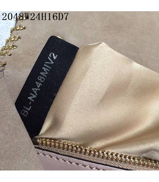 Valentino Original Leather Rivets Golden Chains Bag Nude Pink-6