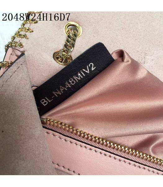 Valentino Original Leather Rivets Golden Chains Bag Pink-6