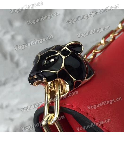 Valentino Red Original Leather Chains Messenger Bag-2
