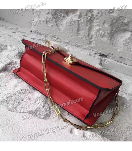Valentino Red Original Leather Chains Messenger Bag-6
