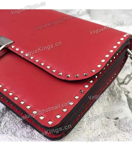 Valentino Red Original Leather Rivets Small Bag-1
