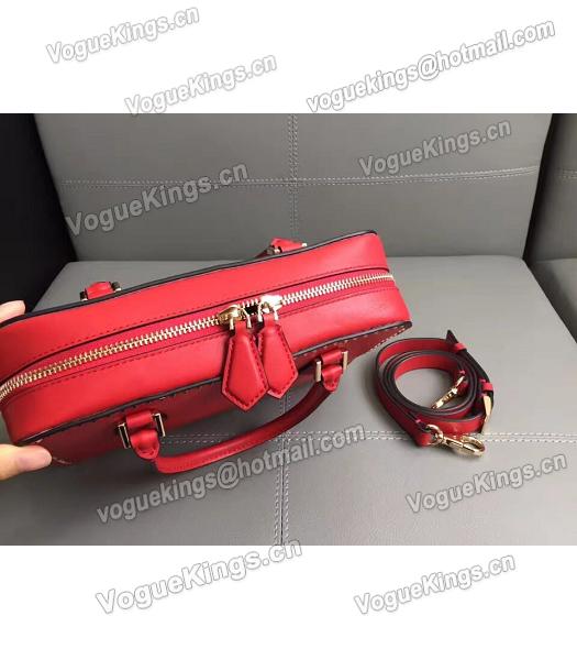 Valentino Red Original Leather Rivets Tote Bag-1