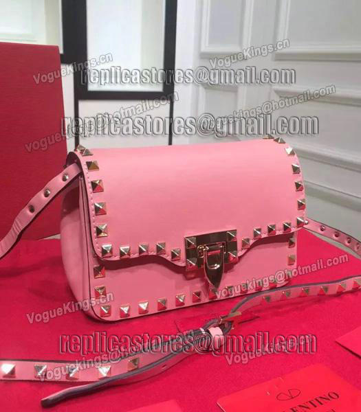 Valentino Rockstud Cross Body Bag Peony Pink Original Leather Golden Nail-1