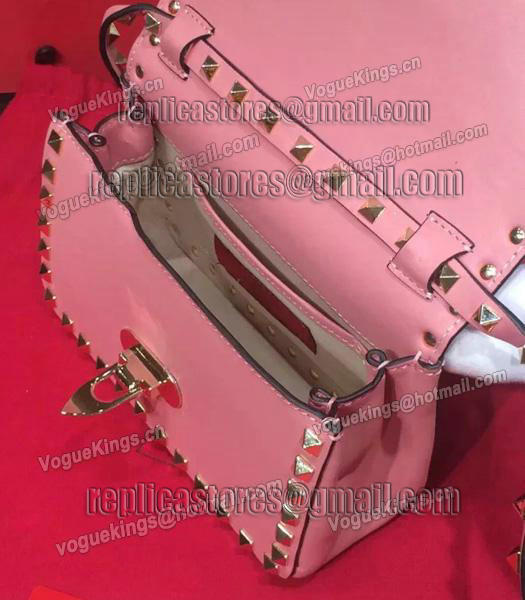 Valentino Rockstud Cross Body Bag Peony Pink Original Leather Golden Nail-7