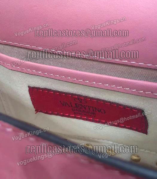 Valentino Rockstud Cross Body Bag Peony Pink Original Leather Golden Nail-8