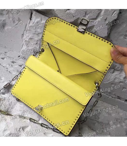 Valentino Yellow Original Leather Rivets Small Bag-1