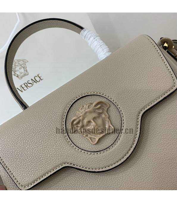Versace Apricot Original Leather La Medusa Medium Handbag-4