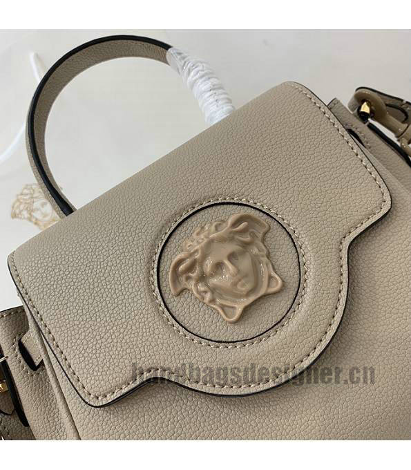 Versace Apricot Original Leather La Medusa Small Handbag-4