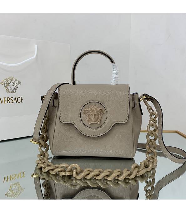 Versace Apricot Original Leather La Medusa Small Handbag