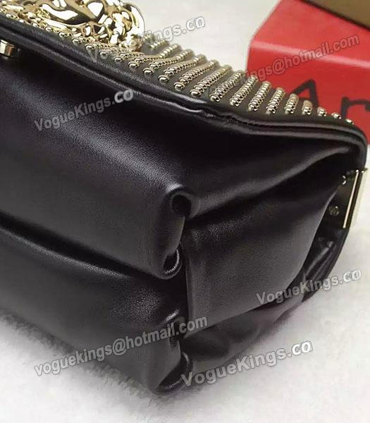 Versace Black Original Calfskin Leather Small Shoulder Bag-4