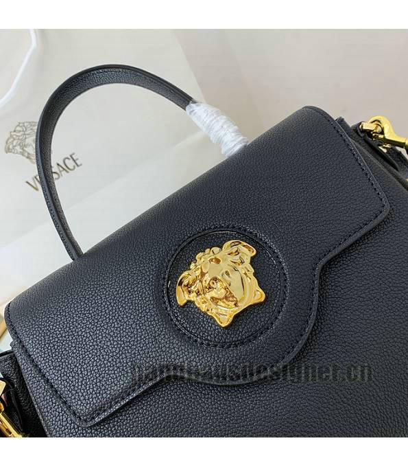 Versace Black Original Leather La Medusa Medium Handbag-4