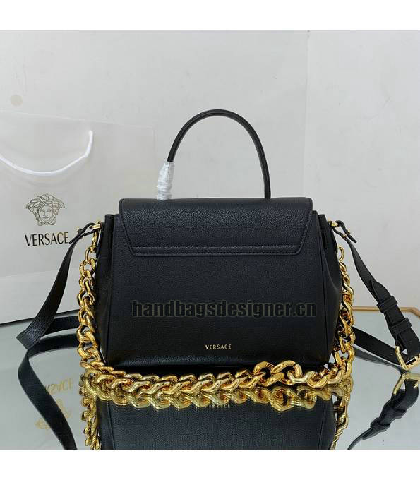 Versace Black Original Leather La Medusa Medium Handbag-2