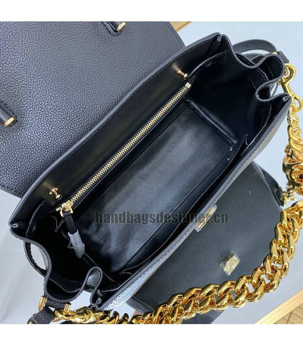 Versace Black Original Leather La Medusa Medium Handbag-6