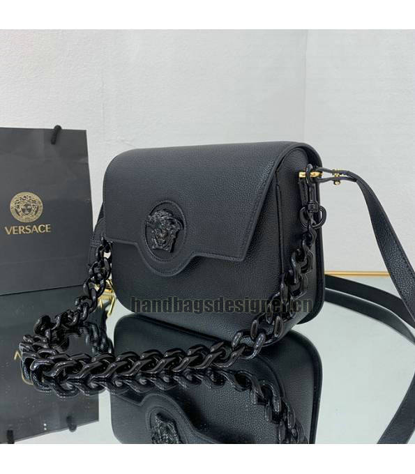 Versace Black Original Leather La Medusa Medium Shoulder Bag-3