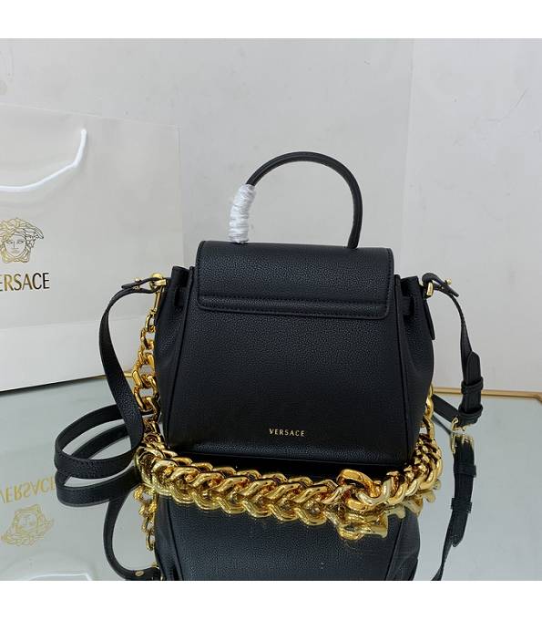 Versace Black Original Leather La Medusa Small Handbag-1