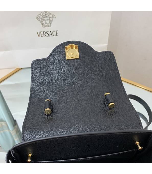 Versace Black Original Leather La Medusa Small Handbag-5