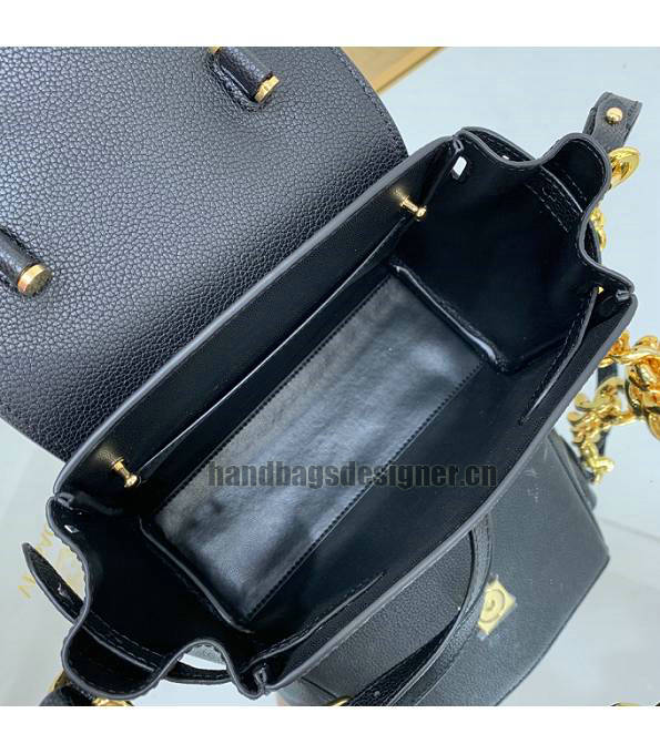 Versace Black Original Leather La Medusa Small Handbag-6